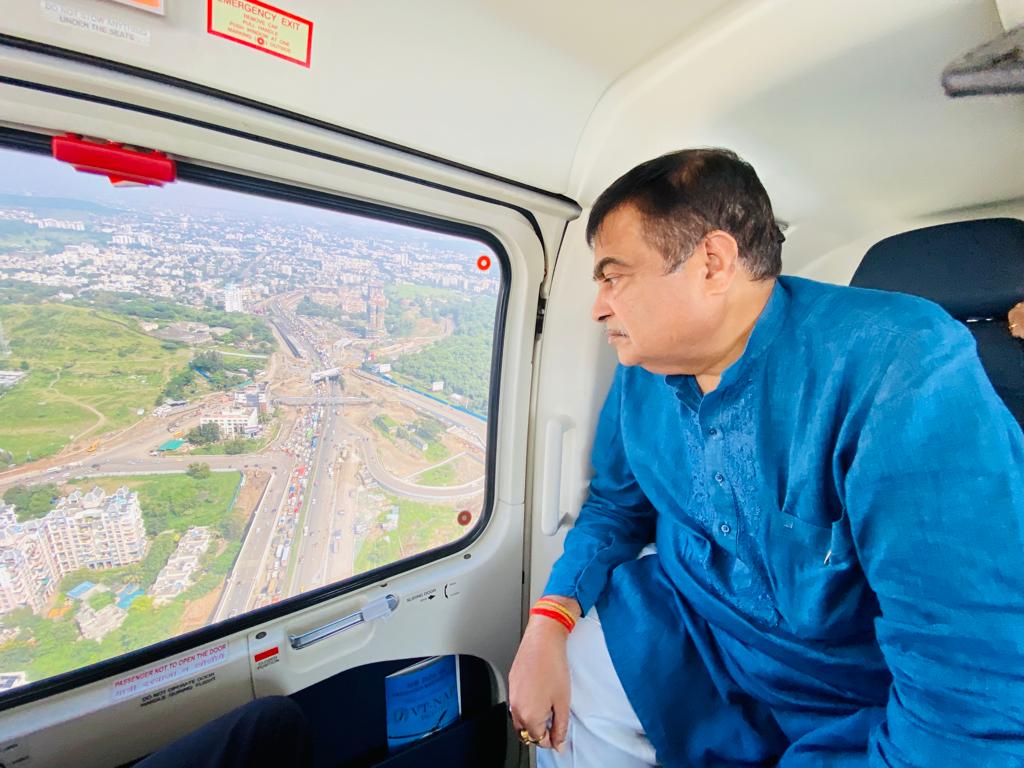 Nitin Gadkari | केंद्रीय मंत्री नितीन गडकरी यांचेकडून चांदणी चौक उड्डाणपूल कामाची हवाई पाहणी