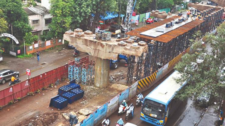 Sinhgadh Road Flyover | सिंहगड रस्त्यावरील उड्डाणपुलासाठी 10 कोटींचे वर्गीकरण   | आतापर्यंत 44 पिअरचे काम पूर्ण