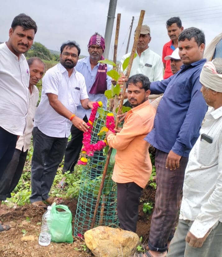Ajit Pawar Birthday | ४०० रोपांचे वृक्ष लागवड करून उपमुख्यमंत्रीअजित दादा पवार यांचा वाढदिवस साजरा 