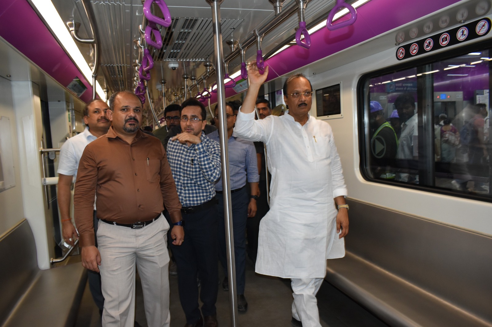 Swarget Multi Modal Hub  Pune Metro | अजित पवार यांच्याकडून पुणे मेट्रोच्या स्वारगेट मल्टी मोडल हबची पाहणी!
