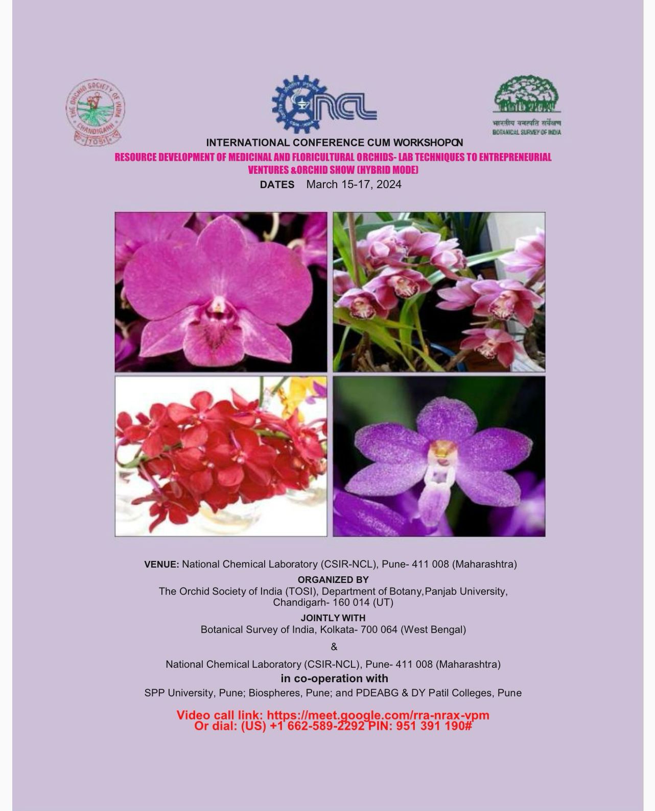 International Conference cum Workshop on Orchids
